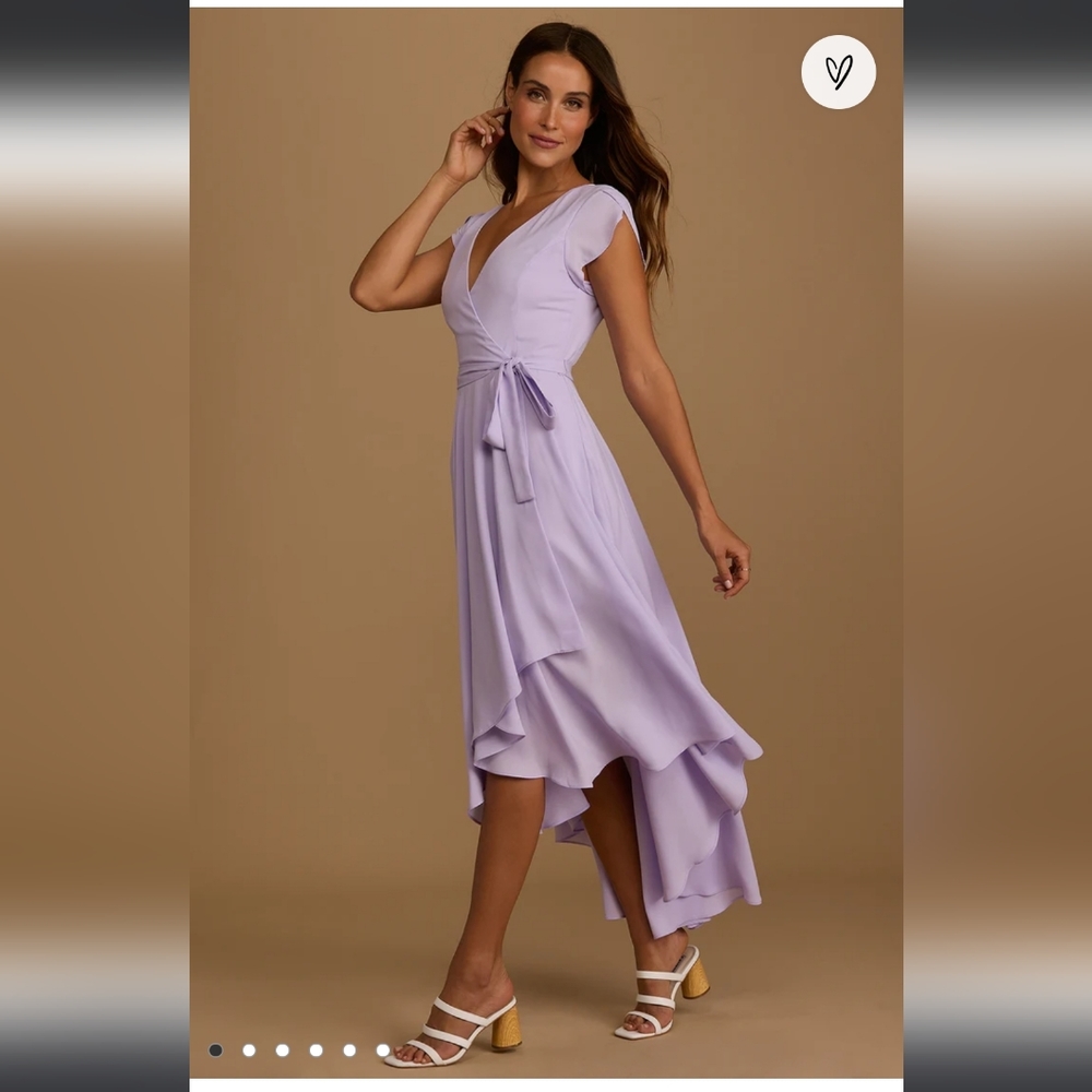 Lulus French Lavender Countryside High Low Dress Size Large